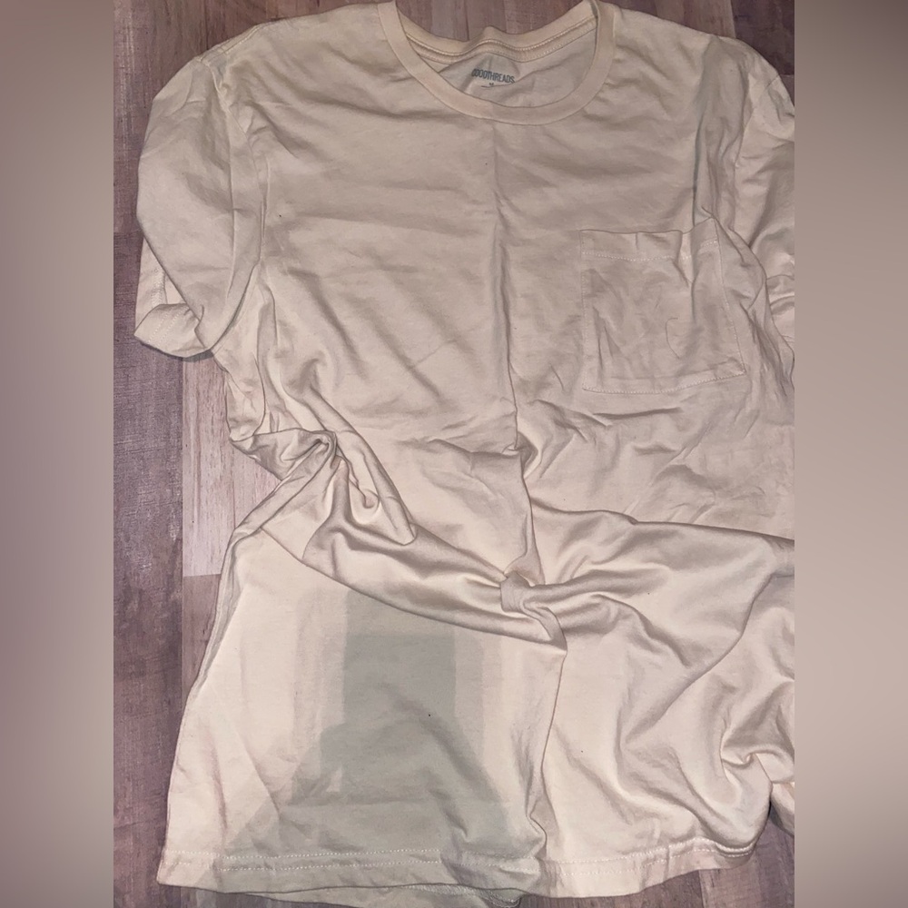 Goodthreads Light Beige Crew Neck Tee